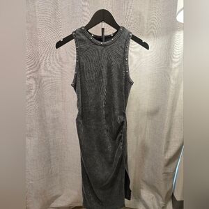 ROMWE Washed Black Star-Trim Sleeveless Maxi Dress